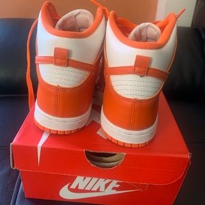 Orange and white dunks for kids